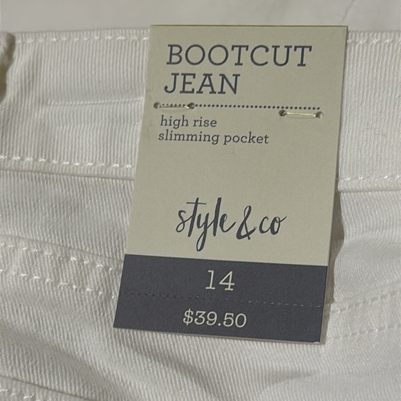 Style & Co. Women's White button front jeans - Picture 9 of 9